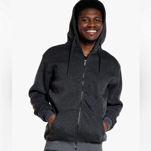 NWT True Rock Men's Classic Full Zip Hoodie Charcoal Gray Size X-Large